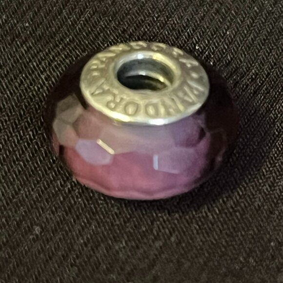 Pandora Purple Fascinating Faceted Murano Glass Charm - Picture 3 of 5
